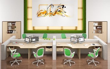 Набор мебели в офис SIMPLE с эргономичными столами и тумбами в Стерлитамаке - предосмотр 6